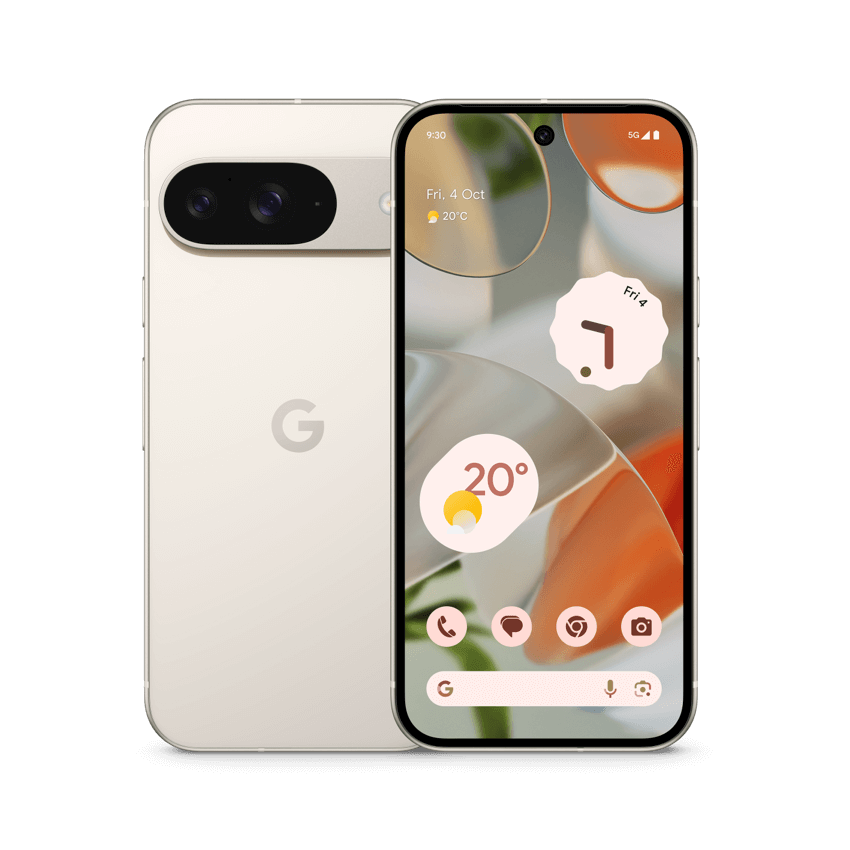 Google Pixel 9 5G Smartphone (12GB/128GB, Porcelain) - Brand New