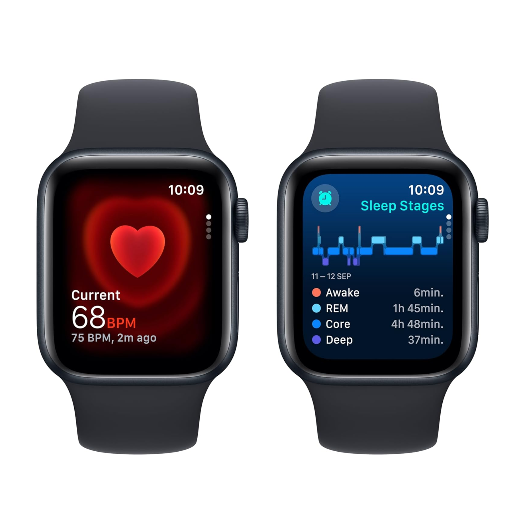 Apple Watch SE, 2nd Gen, GPS 40mm - Midnight Aluminum Case - (AU Version) - Pristine Refurbished Apple