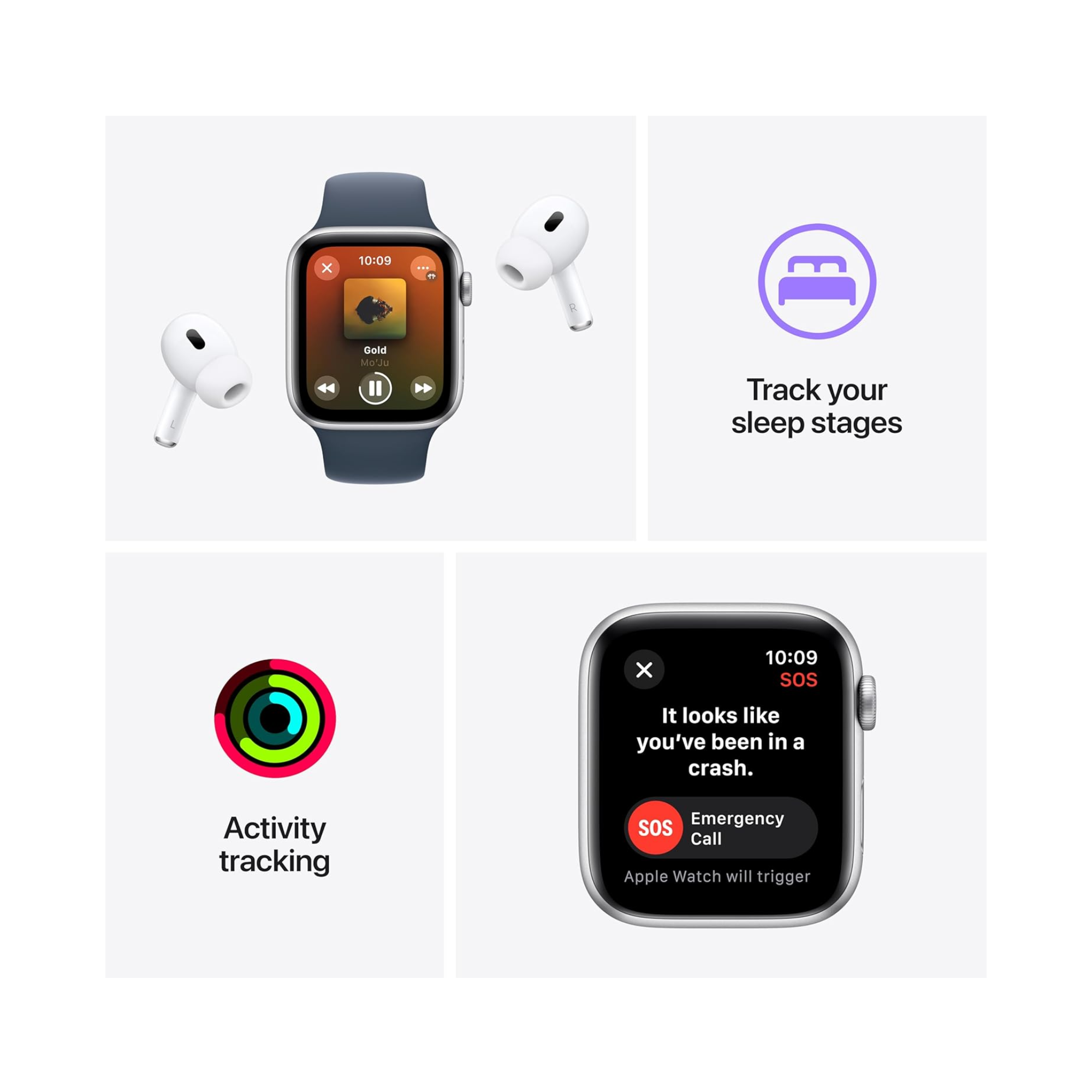 Apple Watch SE, 2nd Gen, GPS 40mm - Midnight Aluminum Case - (AU Version) - Pristine Refurbished Apple