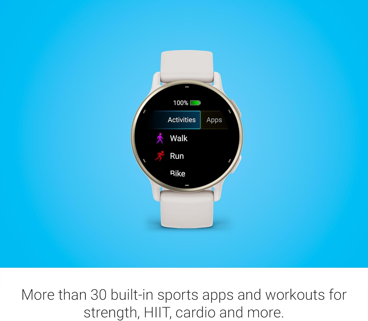 Garmin Vivoactive 5 Smartwatch – Ivory with Cream Gold Bezel
