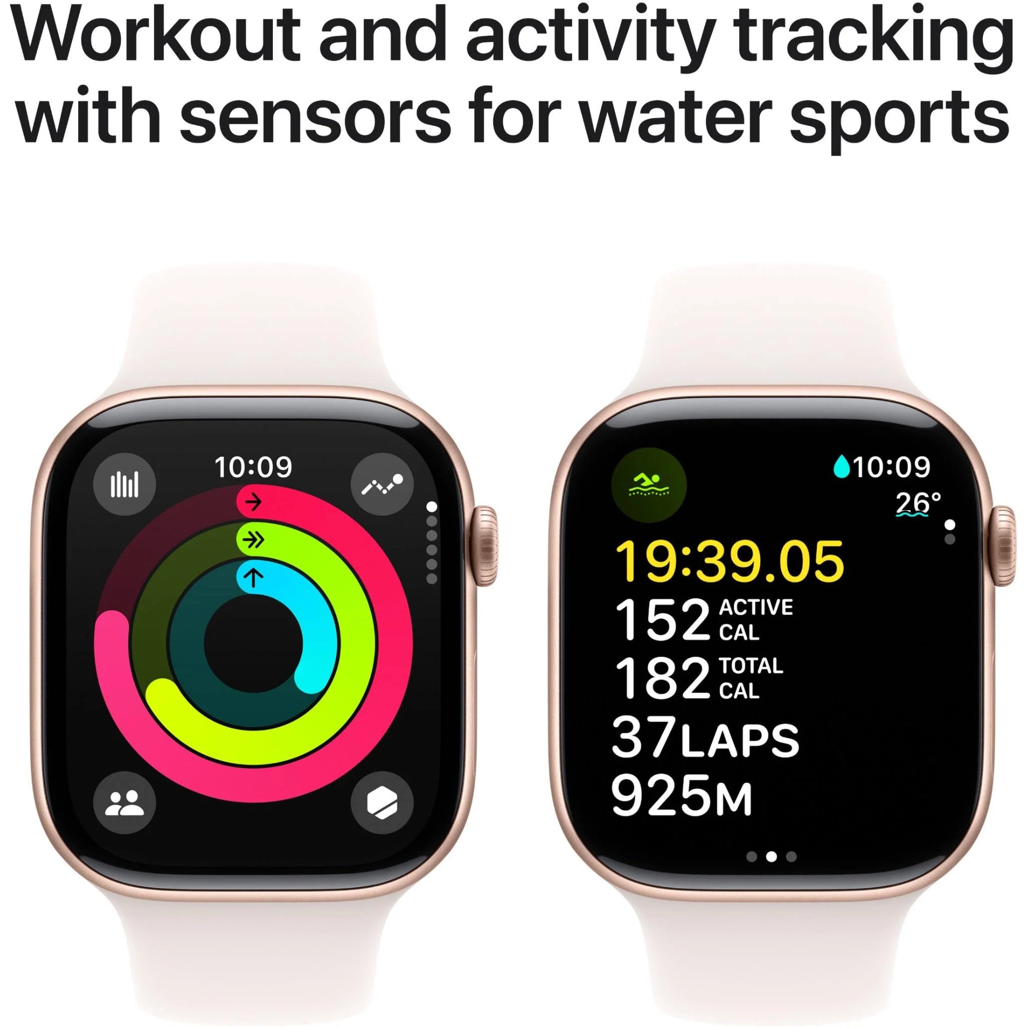 Apple Watch Series 10 42mm Aluminum Case GPS Cellular Sport Band Rose Gold (S/M) (AU Version) - Pristine – Refurbished Apple