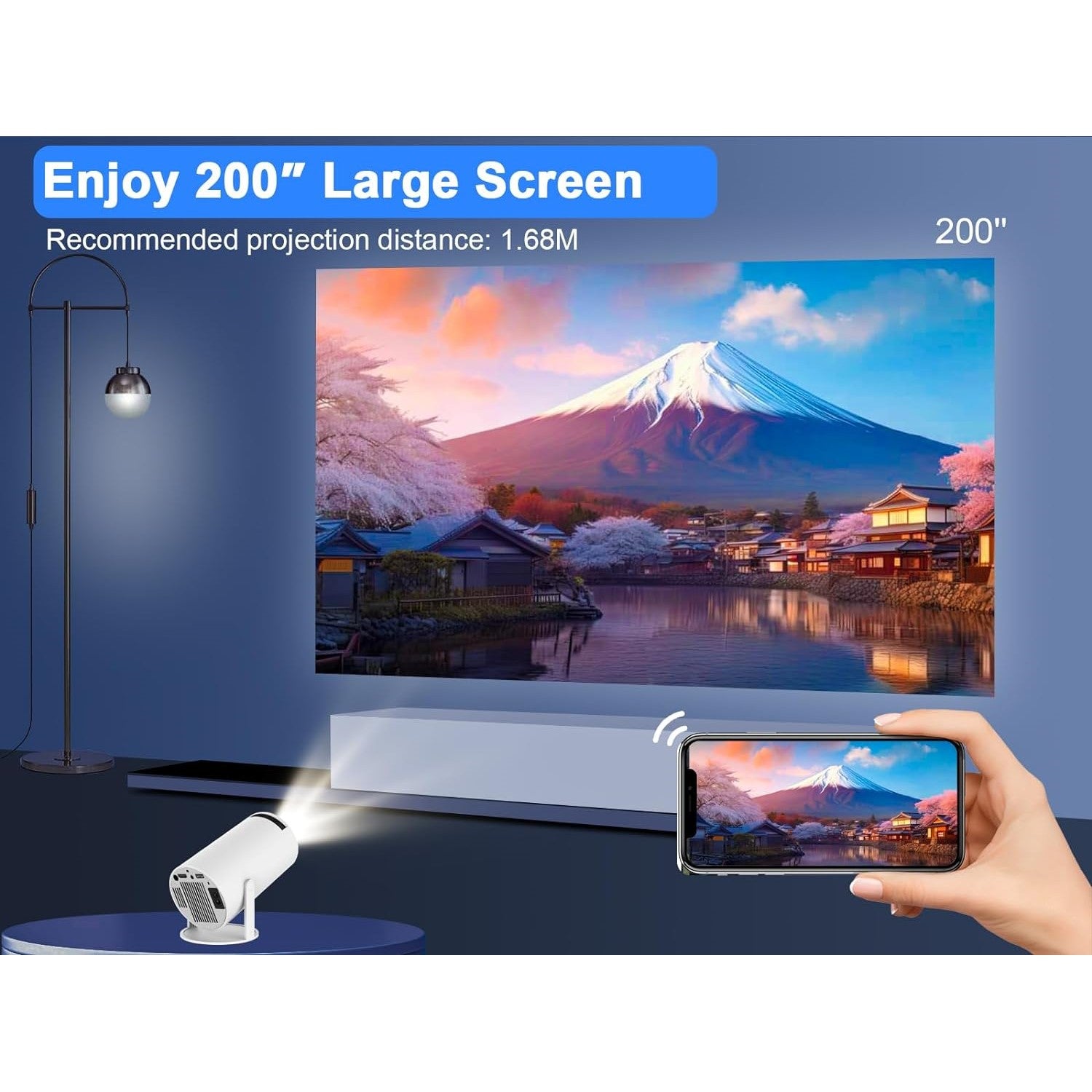 Magcubic HY300 Portable 4K Decoding Projector - WiFi6, Android 11, Bluetooth 5.0 - Ultra-Sharp Imaging, Smart Connectivity, Superior Audio ( Box Damage ) Magcubic