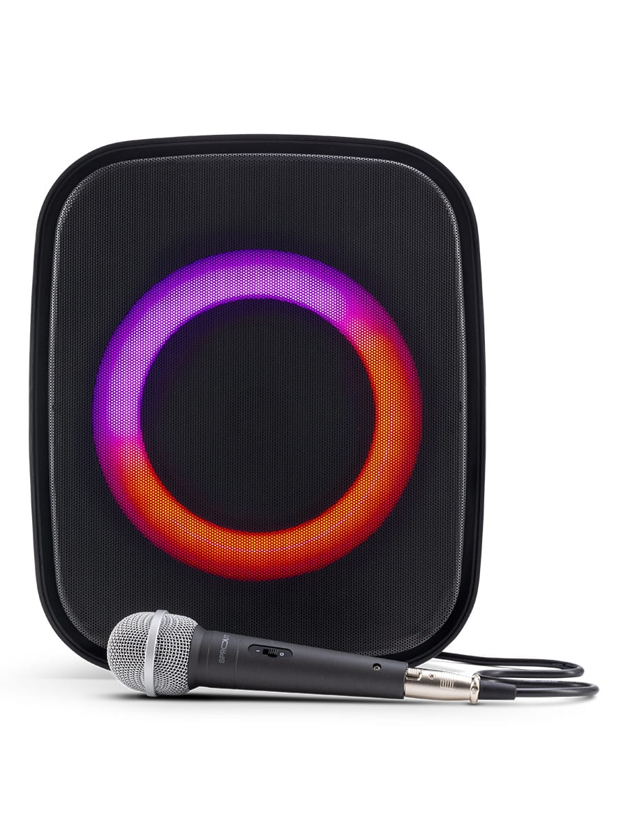 Sprout Soundloop Party Speaker – 60W RMS, LED Light Effects, Microphone & Guitar Inputs – Black - (AU Version) Box Damage