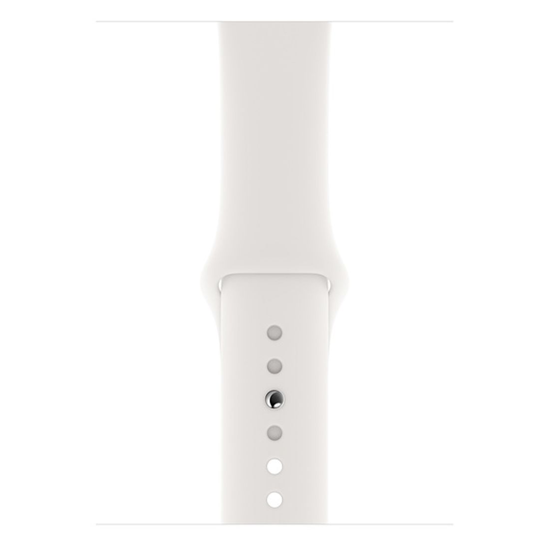 Apple Watch Series 5 44mm Silver Aluminum Case (GPS + Cellular) w/ White Sport Band - Pristine - Refurbished (AU Version)