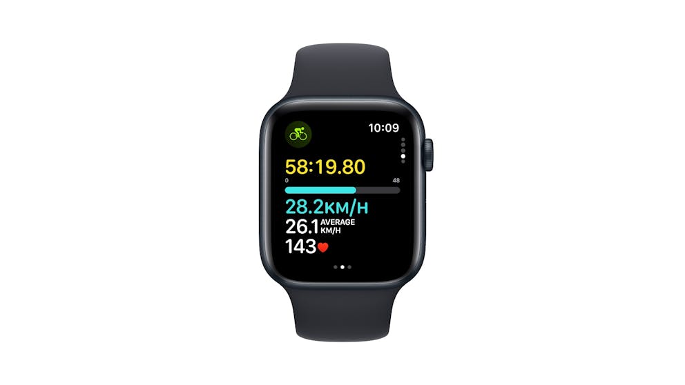 Apple Watch SE (2nd Gen) 44mm Midnight Aluminium Case with Midnight Sport Band M/L - GPS + Cellular ( Refurbished Grade - A ) Apple