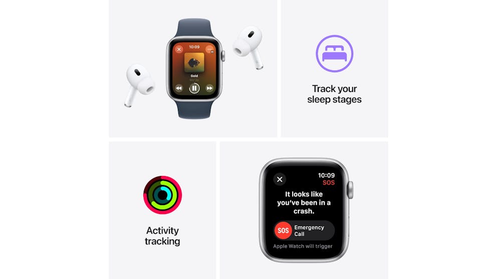Apple Watch SE (2nd Gen) 44mm Midnight Aluminium Case with Midnight Sport Band M/L - GPS + Cellular ( Refurbished Grade - A ) Apple