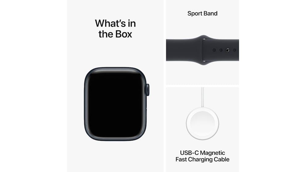 Apple Watch Series 9 45mm (GPS + Cellular) Midnight Aluminium Case with Midnight Sport Band (S/M) Opened Never Used (Copy) Apple