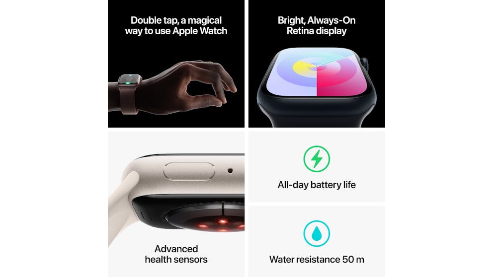Apple Watch Series 9 45mm (GPS + Cellular) Midnight Aluminium Case with Midnight Sport Band (S/M) Opened Never Used (Copy) Apple