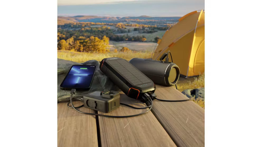 Cygnett 20,000mAh Solar Power Bank Gen2 – Black - Open Never Used - (AU Version)