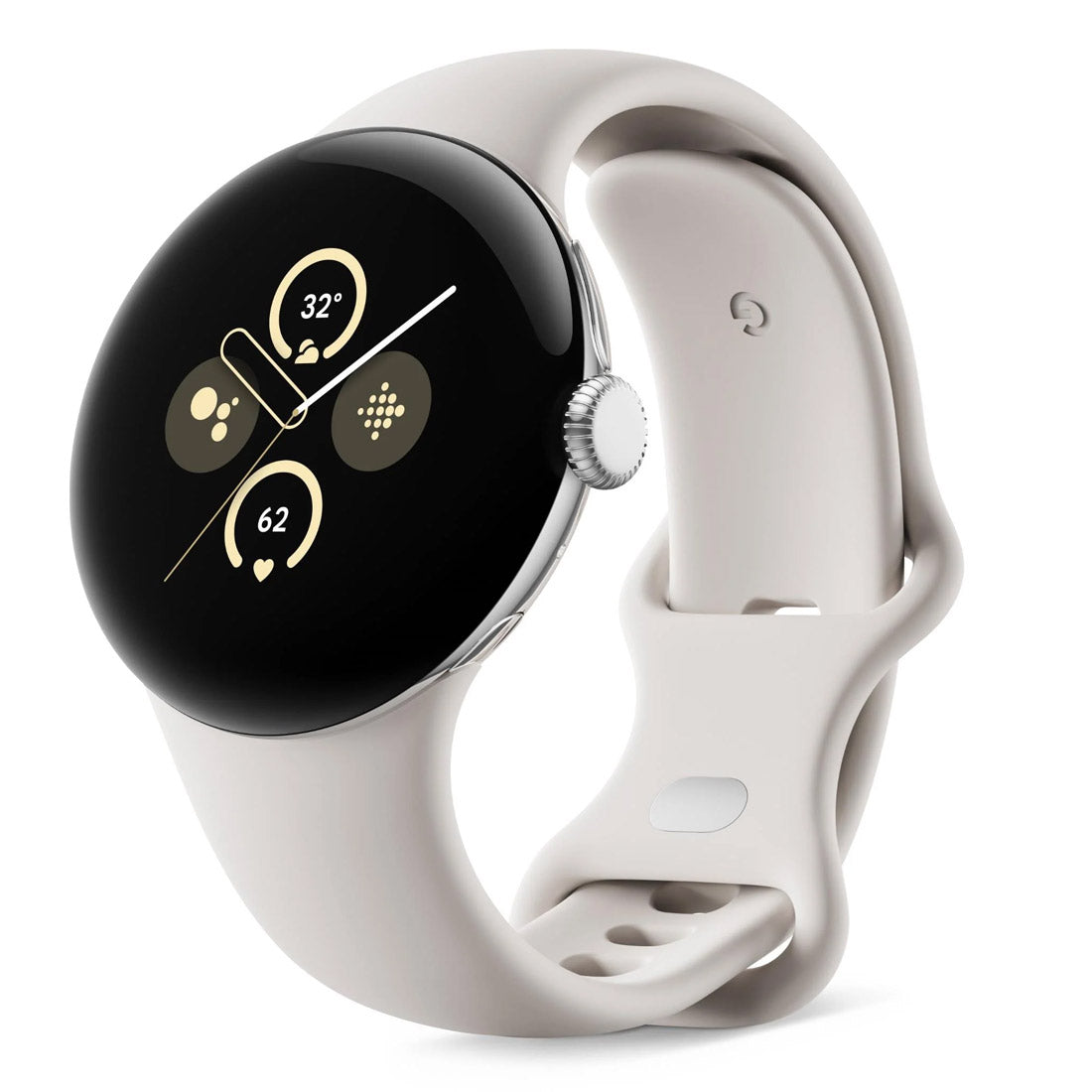 Google Pixel Watch 2 LTE with Porcelain Active Band - Silver Google