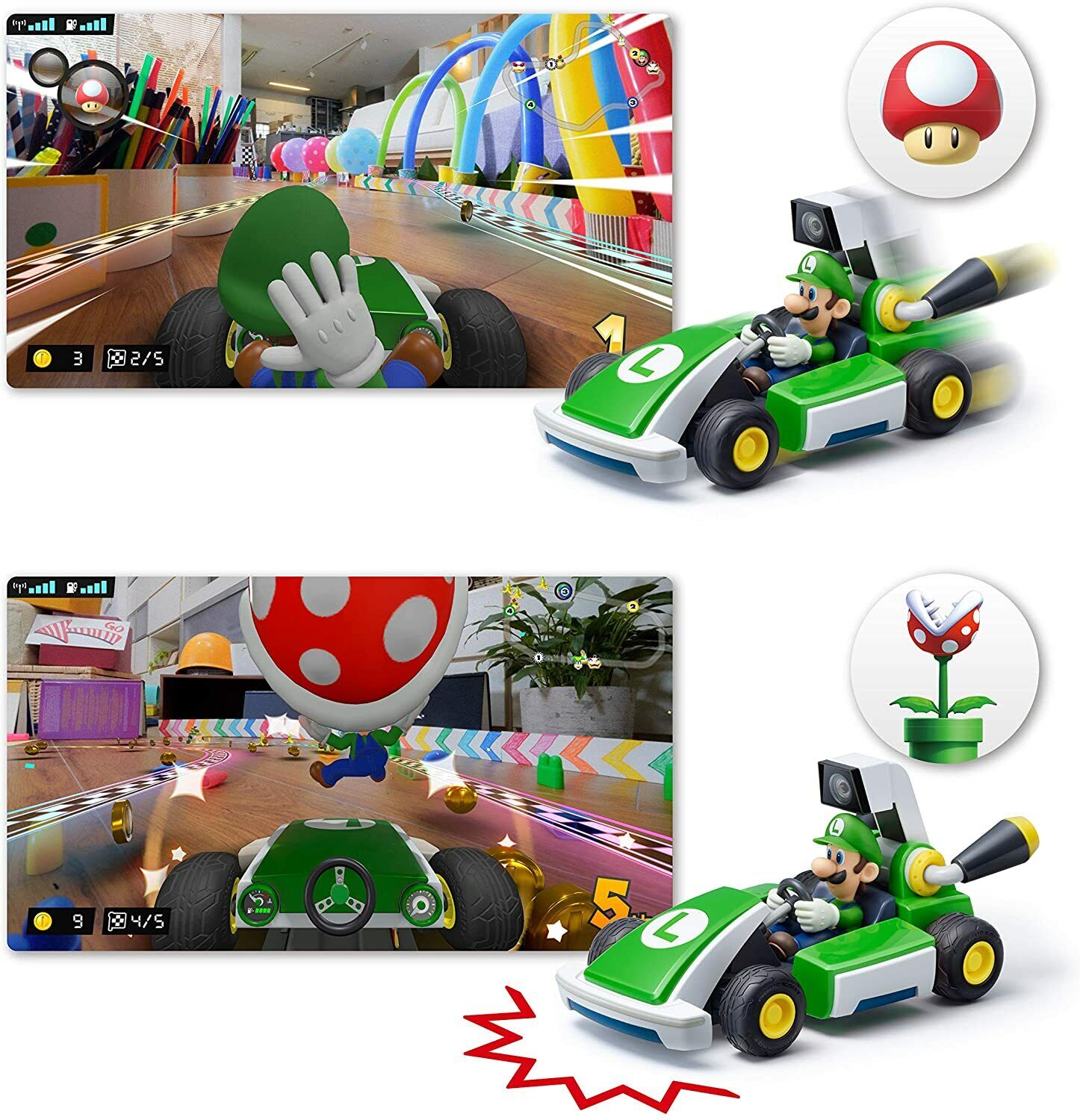 Nintendo Switch Mario Kart Live Home Circuit: Luigi Game Set - Box Damaged – Refurbished Nintendo