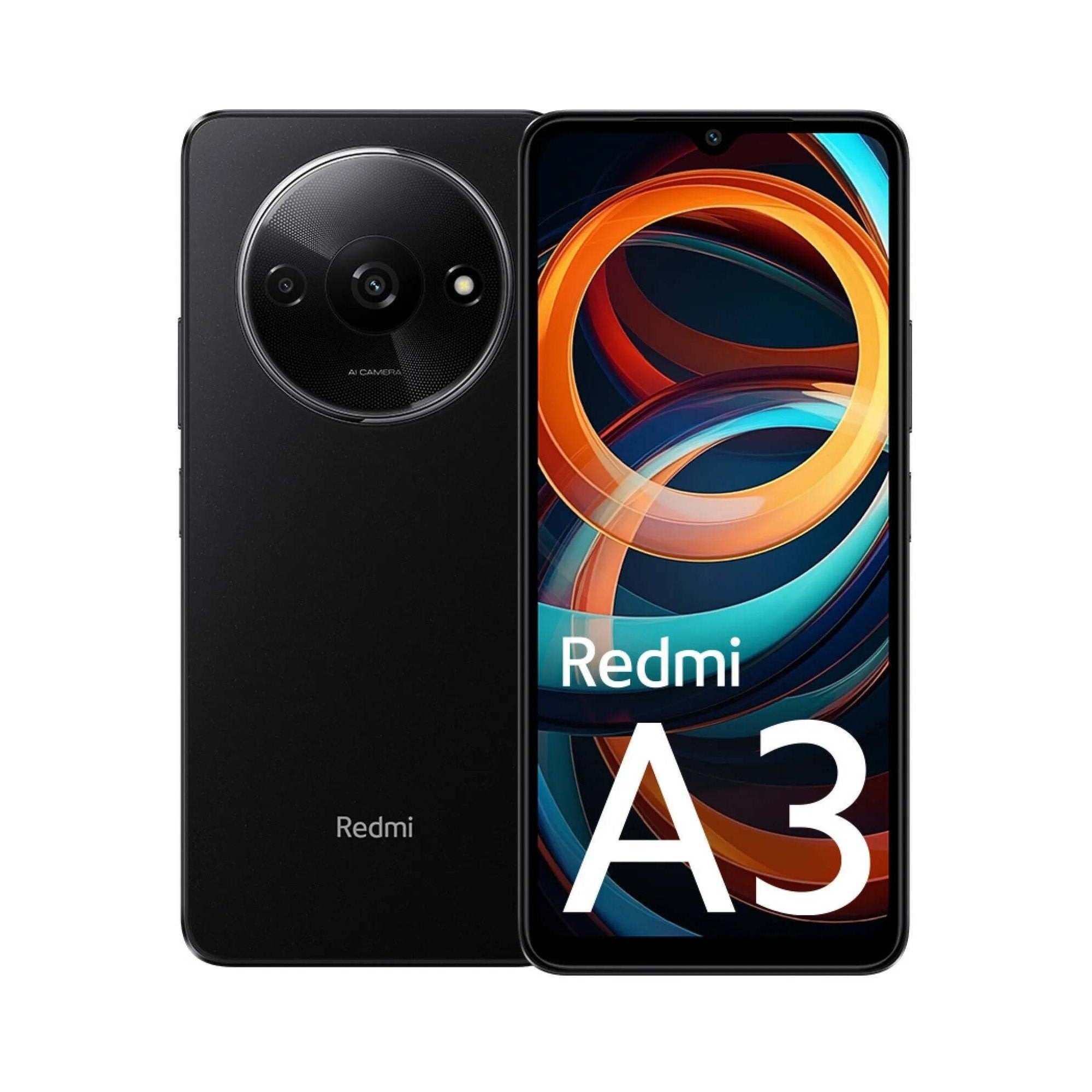Xiaomi Redmi A3 4G Smartphone (4GB/128GB, Midnight Black) - Brand New