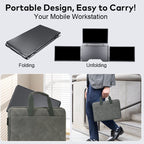 Trion 18.5 Portable Quad Screen Monitor - Triple Display Laptop Extender - FHD, Windows & Mac Compatible - D Trion