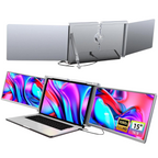 15 inch Trifold Portable Monitor 1080P IPS FHD Laptop Screen Extender For Laptop - Space Grey (AU Version) Trion
