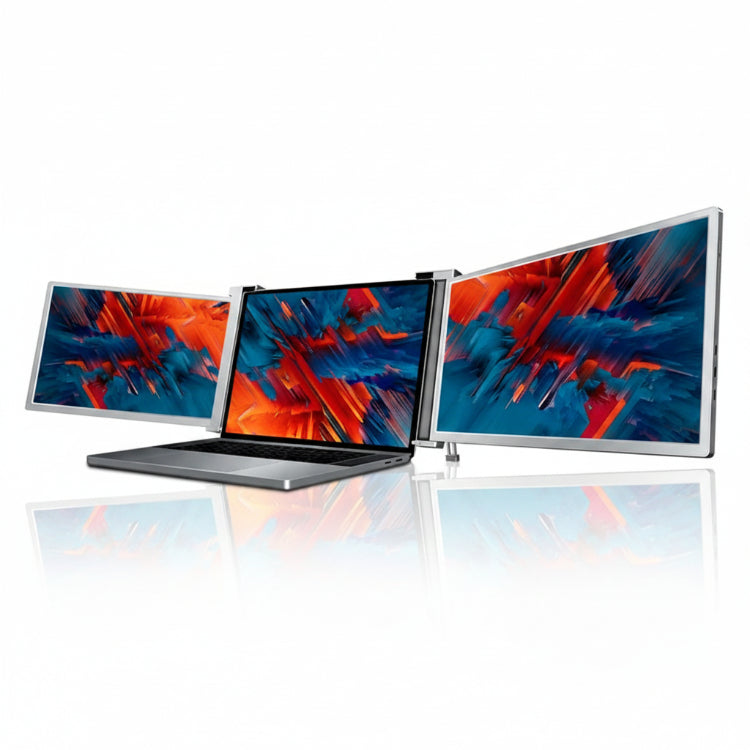 15.4 inch Trifold Portable Monitor showing HDR video playback on one of the IPS FHD panels.