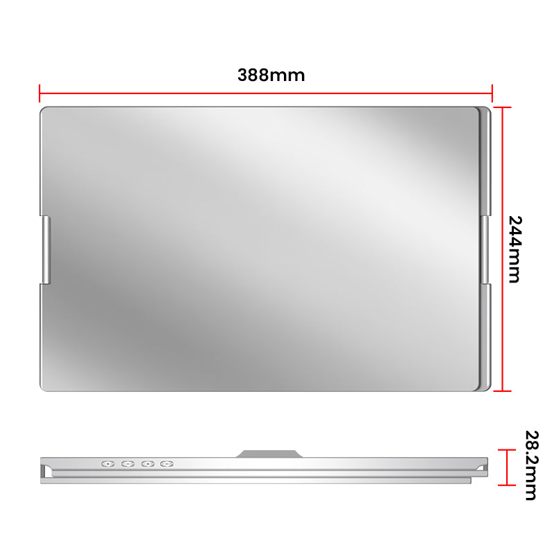 TRION TRIFOLD 16‑inch product shot against a plain background with both side panels fully extended.