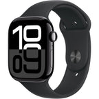 Apple Watch Series 10 46mm Jet Black Aluminium Case GPS + Cellular Sport Band - AU Version Apple