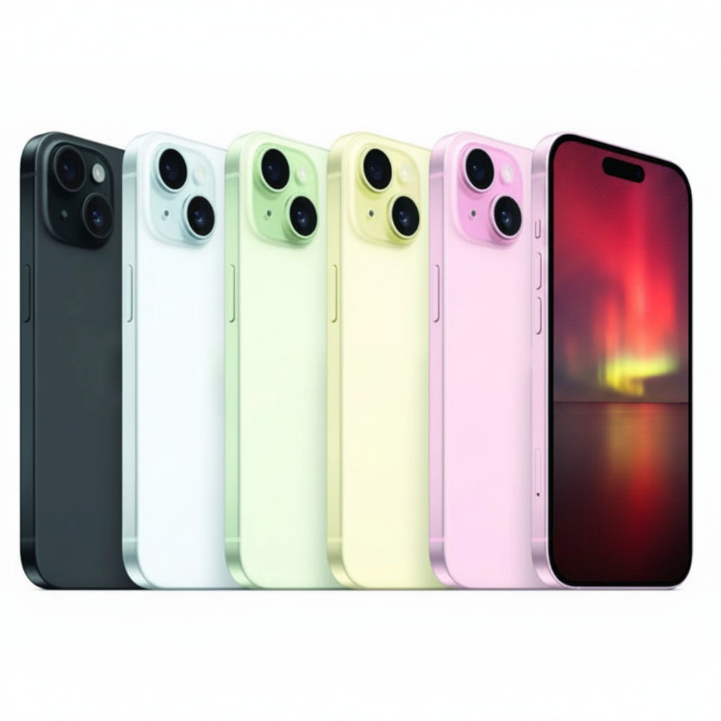 Apple iPhone 15 - 128GB / 256GB / 512GB - Pink, Yellow, Blue, Green & Black - Excellent - Refurbished