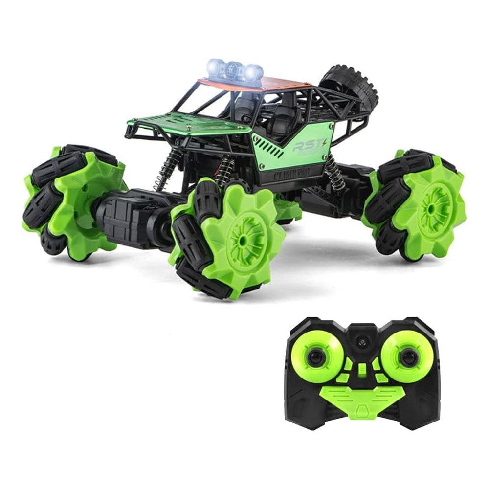 Stunt Car Toy - Side Drift Skidding Rock Crawler Alloy Climbing Remote Control Car - 1/20 Scale RC Truck with Light - 2.4GHz Tristar