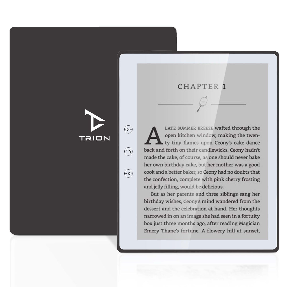 Trion Nex Ebook-Reader - 6" E-Ink Touchscreen, Quad-Core, 32GB Storage, Android 8.1 - Black - Pristine  - Refurbished Trion