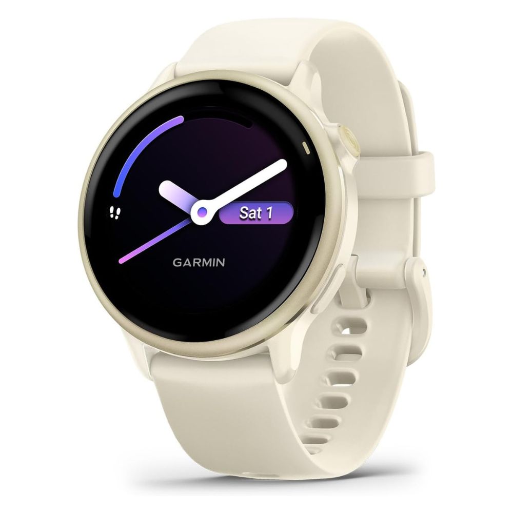 Garmin vívo active 6 GPS Smartwatch, Lunar Gold with Bone Band