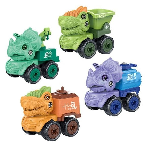 Dinosaur Take Apart Toy Set - Educational Jurassic Construction Toys with Drill for Kids - Puzzle Disassembly, Dinosaur Car Series