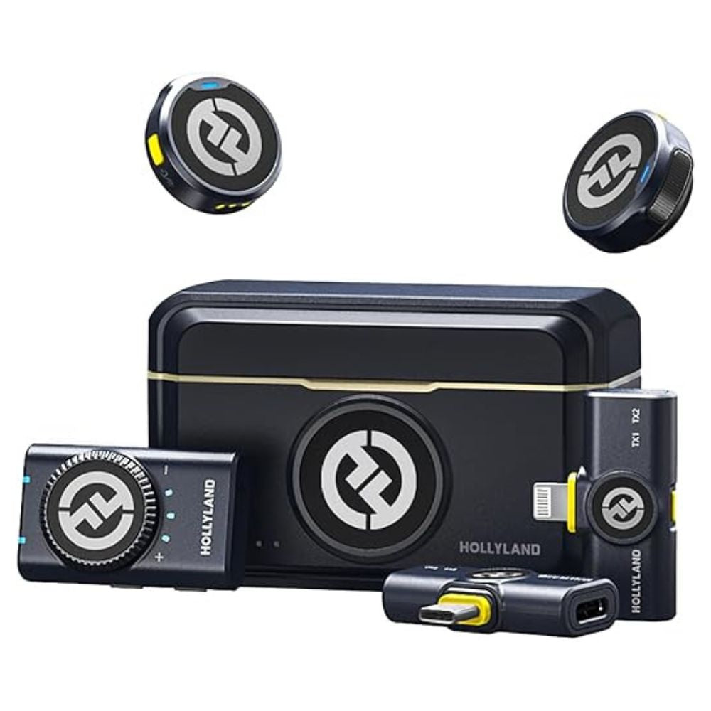 Hollyland Lark M2 All-in-One Wireless Mic - 2TX + 3RX, iPhone, Camera & Android Hollyland