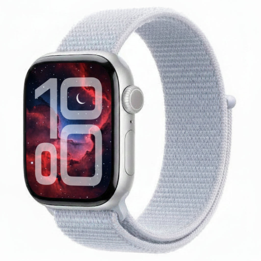 Apple Watch S10 46 mm GPS + Cellular Silver Aluminium case Blue Cloud colour Sport Loop APPLE