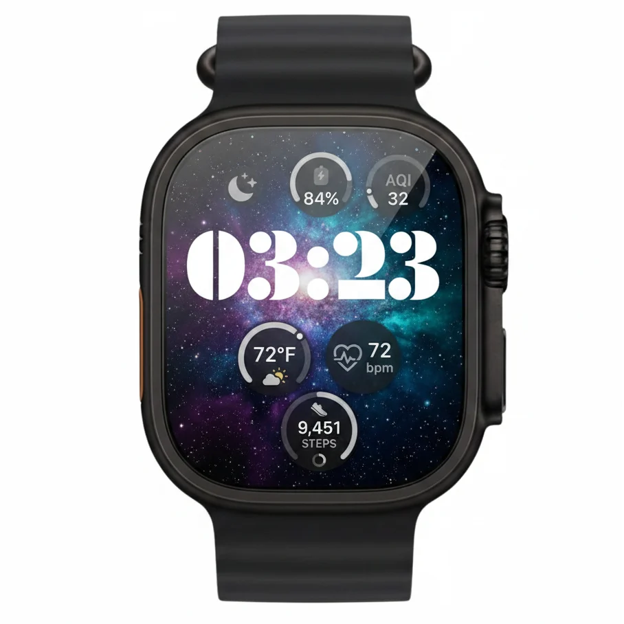 Apple Watch Ultra 2 49mm GPS + Cellular Titanium Smartwatch - Natural Titanium Black Titanium - Pristine - Refurbished (Copy) Apple