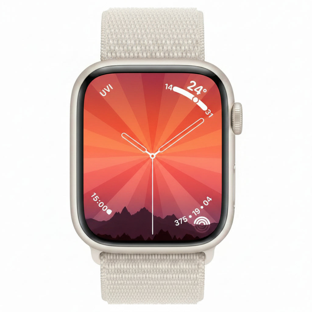 Apple Watch S9 45mm Aluminium GPS + Cellular Sport Loop Band - (Starlight) - With 100% Battery - Pristine - Refurbished APPLE
