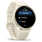 Garmin vívo active 6 GPS Smartwatch, Lunar Gold with Bone Band