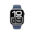 Apple Watch Series 10 GPS + Cellular 46mm Silver Aluminium Case with Denim Sport Band - AU Version