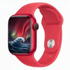 Apple Watch Series 9 45MM GPS + Cellular - Aluminum Case Red - Sport Band Red M/L With 100% Battery - Pristine - Refurbished