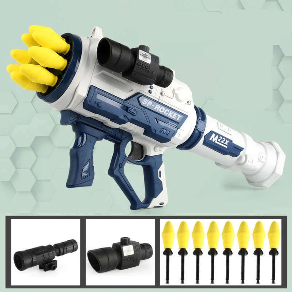 Soft Bullet Rocket Launcher Toy – Electronic Bazooka with Light & Sound Effects