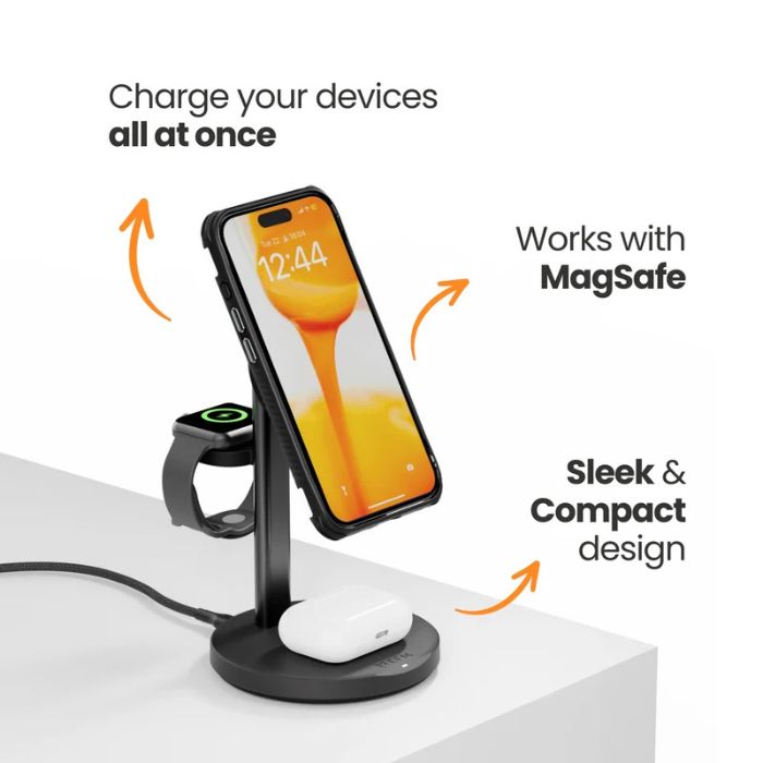 EFM FLUX 3-in-1 Wireless Charger - Pristine Refurbished - (Au Version) EFM