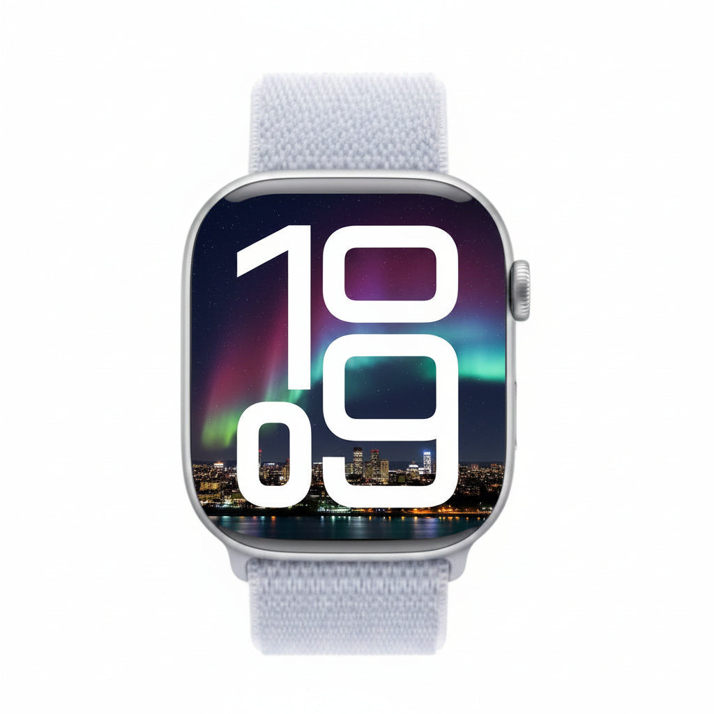 Apple Watch S10 46 mm GPS + Cellular Silver Aluminium case Blue Cloud colour Sport Loop APPLE