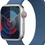 Apple Watch Series 9 41MM GPS + Cellular - Aluminum Case Silver Loop band - Winter Blue 100% Battery - Pristine - Refurbished Apple
