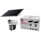 8MP 4K Wireless Solar Camera - 4G SIM & WiFi Outdoor Dual Lens IP Security Camera - PIR Motion Detection - V380 Pro