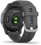 Garmin Vivoactive 4 GPS Fitness Smartwatch, Silver with Grey Band Garmin