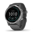 Garmin Vivoactive 4 GPS Fitness Smartwatch, Silver with Grey Band Garmin