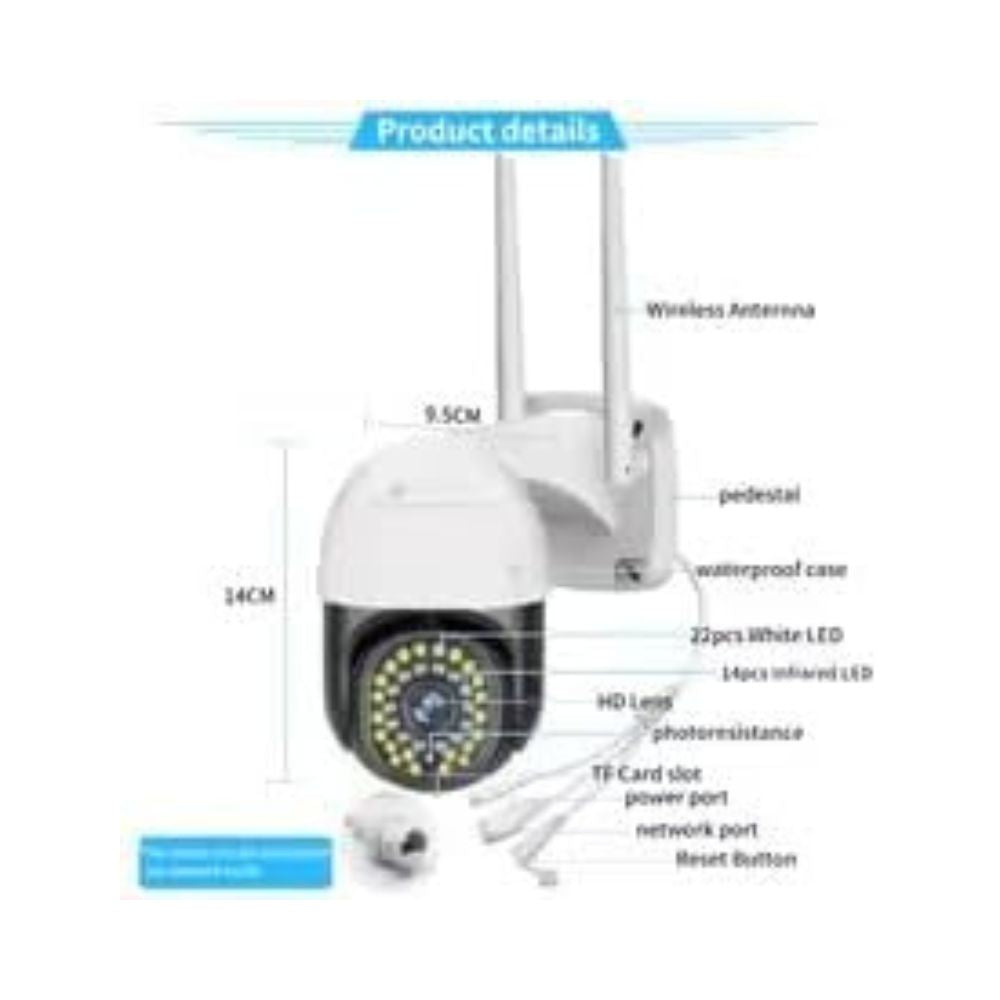 Outdoor WiFi Security Camera – V380 Pro App, Speed Dome 2MP|3MP|5M, Night Vision, Motion Tracking, Two-Way Audio Tristar Online