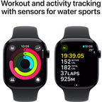 Apple Watch Series 10 46mm Jet Black Aluminium Case GPS + Cellular Sport Band - AU Version Apple