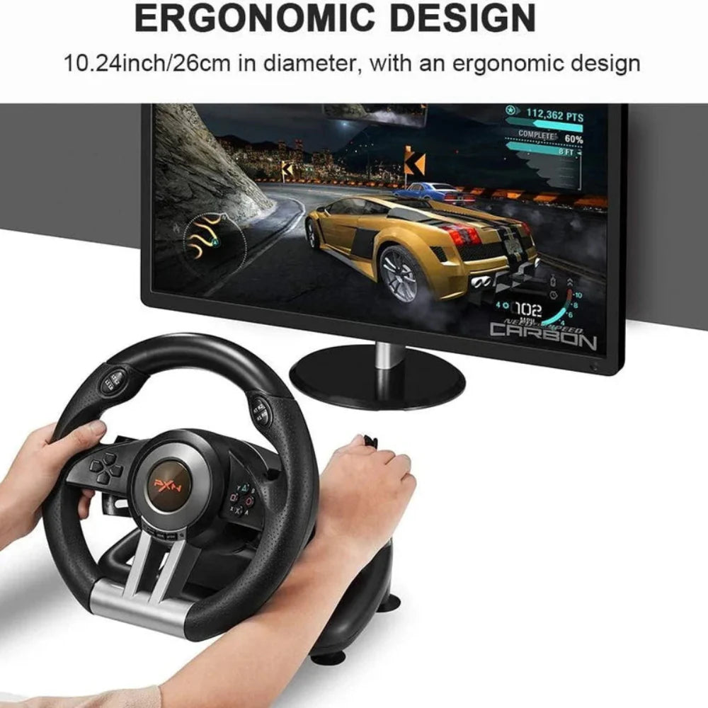 PXN V3Pro Gaming Steering Wheel Black - Pristine - Refurbished