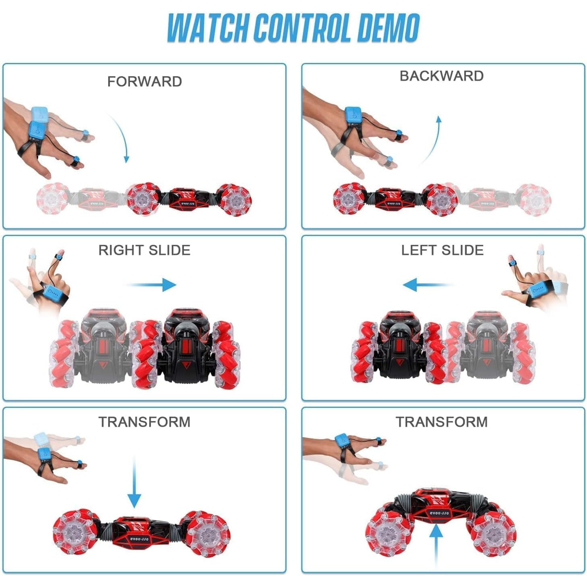 Remote Control Twisting RC Car Four-Way Dual with Lights - Electric RC Radio Vehicle for Kids