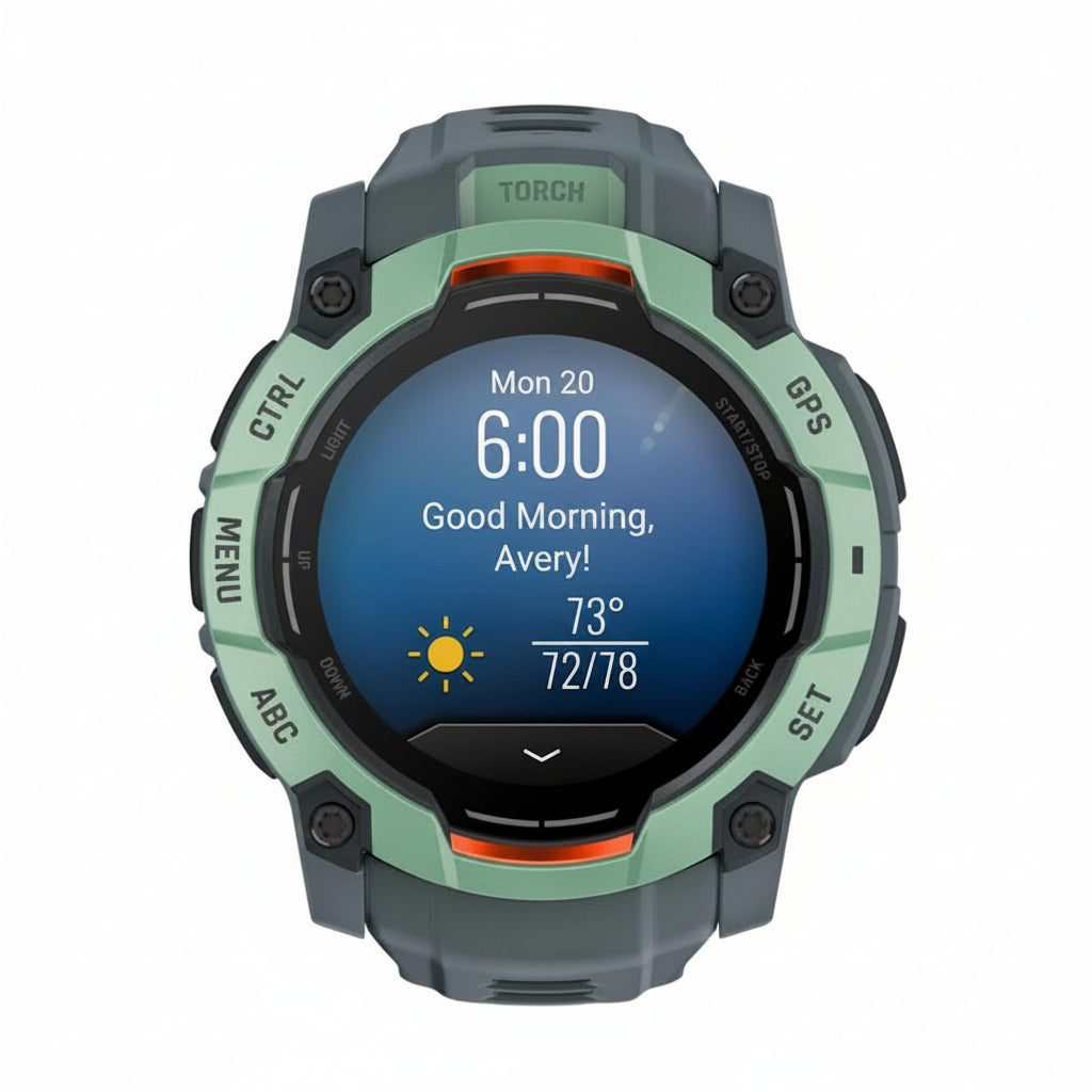 Garmin Instinct 3 AMOLED 45mm Smartwatch - Black Bezel ,Bolt Blue, Neo Tropic, Twilight, Solstice, Electric Lime ,Whitestone - Excellent - Refurbished (Copy) (Copy) Garmin