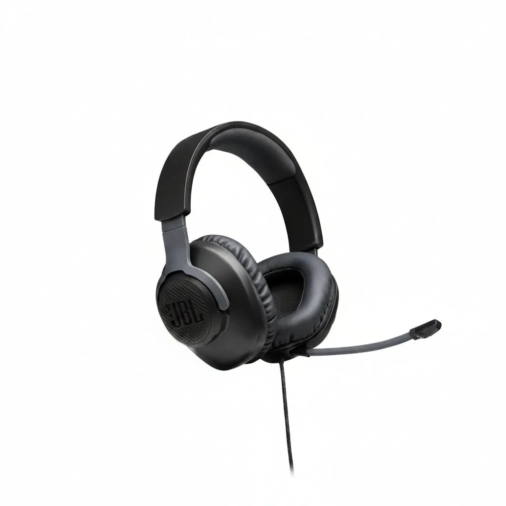 JBL Free WFH Wired Over-Ear Headset Black - Noise-Cancelling Mic Headphones
