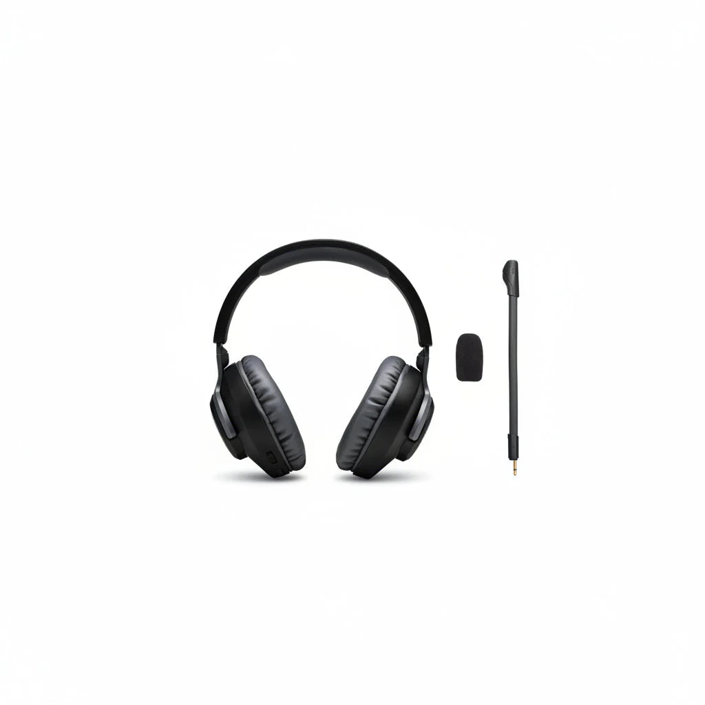 JBL Free WFH Wired Over-Ear Headset Black - Noise-Cancelling Mic Headphones