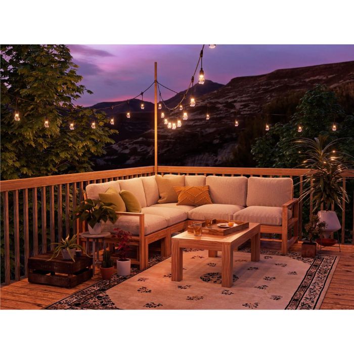 Nanoleaf Matter Smart Multicolour Outdoor String Light Smarter Kit (15m) - Pristine Refurbished Nanoleaf