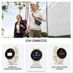 Garmin vívo active 6 GPS Smartwatch, Lunar Gold with Bone Band