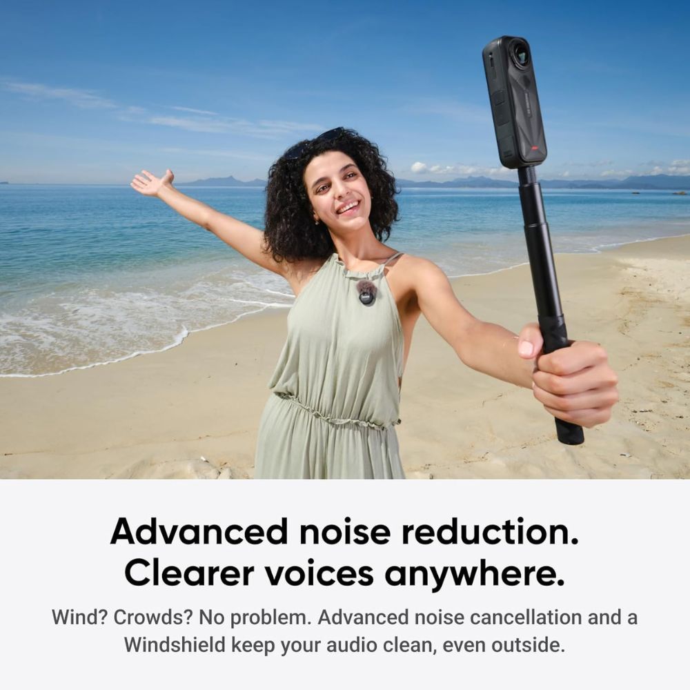 Insta360 Mic Air Wireless Microphone – 1TX + 1RX Crystal-Clear Audio for Vlogging & Streaming